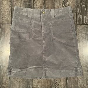 Athleta Corduroy Grey Mini Skirt Size 6